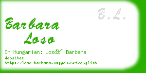 barbara loso business card